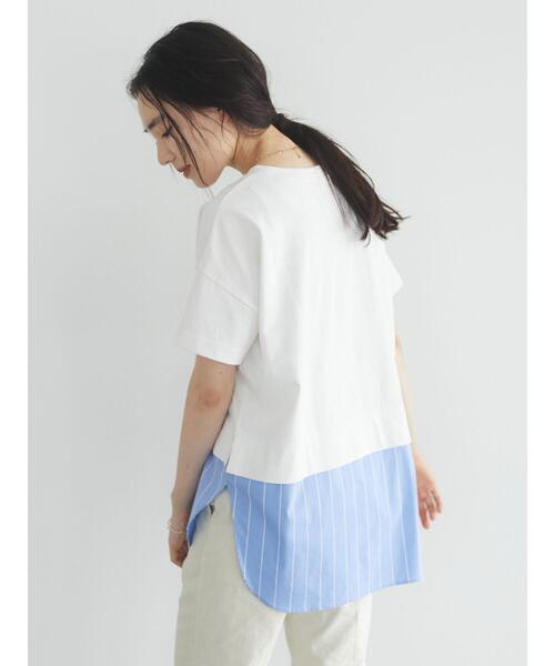 CRAFT STANDARD BOUTIQUE(クラフトスタンダードブティック)の「シャツテールコンビカットプルオーバー *(Tシャツ/カットソー・レディース・ホワイト・L/M)」の11枚目の写真
