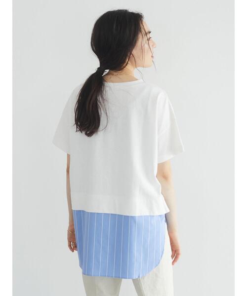 CRAFT STANDARD BOUTIQUE(クラフトスタンダードブティック)の「シャツテールコンビカットプルオーバー *(Tシャツ/カットソー・レディース・ホワイト・L/M)」の12枚目の写真