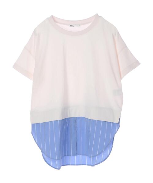 CRAFT STANDARD BOUTIQUE(クラフトスタンダードブティック)の「シャツテールコンビカットプルオーバー *(Tシャツ/カットソー・レディース・ホワイト・L/M)」の5枚目の写真