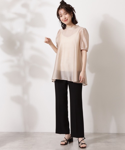N.（N. Natural Beauty Basic）（エヌエヌナチュラルビューティーベーシック）の「◆バックリボンチュニックブラウス（シャツ/ブラウス・レディース・ブラック/ライトベージュ/ライトグリーン・MEDIUM）」の11枚目の写真