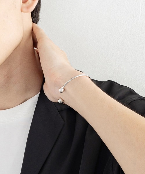 Rocky Monroe（ロッキーモンロー）の「シルバー925・ゴールドバングル ブレスレット（ブレスレット・メンズ・L/M/N/O/P/Q/R/S/T/U/V/W/A/B/C/シルバー/J/K/D/H/F/ゴールド/E/G/I・FREE）」の9枚目の写真