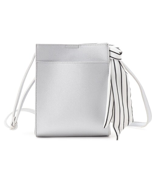 DRESKIP（ドレスキップ）の「◆スカーフ付きミニショルダー（ショルダーバッグ・レディース・アイボリー/シルバー/グレー/ブラック・00）」の4枚目の写真