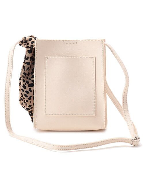 DRESKIP（ドレスキップ）の「◆スカーフ付きミニショルダー（ショルダーバッグ・レディース・アイボリー/シルバー/グレー/ブラック・00）」の7枚目の写真