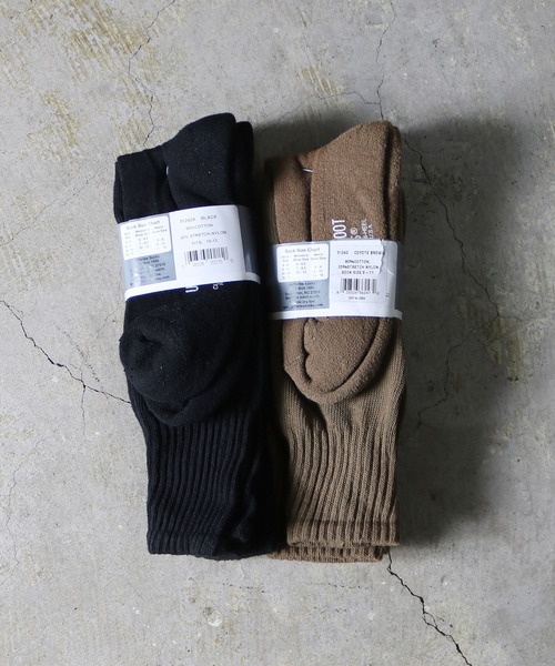 MILITARY（ミリタリー）の「BOOT SOCKS 3P /ブーツソックス 3P（ソックス/靴下・メンズ・ブラック/カーキブラウン/オリーブ・SMALL/MEDIUM）」の7枚目の写真