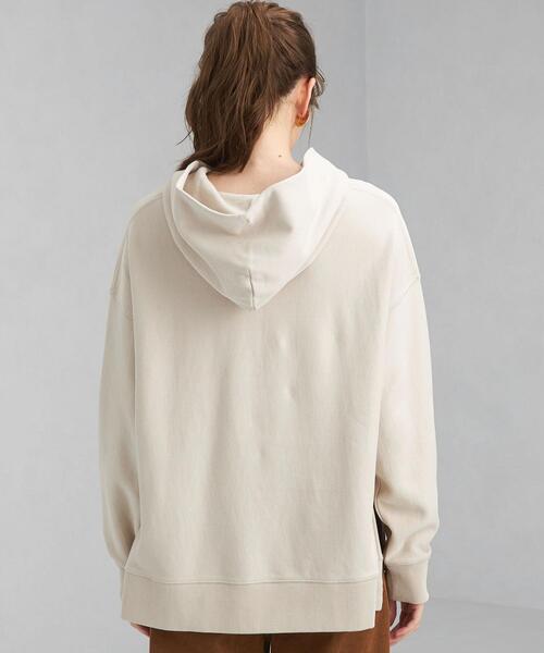 green label relaxing（グリーンレーベルリラクシング）の「ハーフジップ フード プルオーバー カットソー（Tシャツ/カットソー・レディース・ダークグレー/モカ/ナチュラル・FREE）」の8枚目の写真