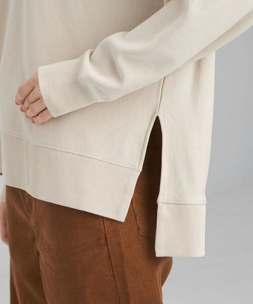 green label relaxing（グリーンレーベルリラクシング）の「ハーフジップ フード プルオーバー カットソー（Tシャツ/カットソー・レディース・ダークグレー/モカ/ナチュラル・FREE）」の10枚目の写真