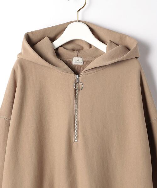 green label relaxing（グリーンレーベルリラクシング）の「ハーフジップ フード プルオーバー カットソー（Tシャツ/カットソー・レディース・ダークグレー/モカ/ナチュラル・FREE）」の21枚目の写真