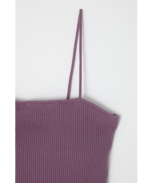 MOUSSY（マウジー）の「SQUARE RIB CAMI トップス（キャミソール・レディース・パープル/ブラック/オレンジ/オフホワイト/ダークブラウン・FREE）」の14枚目の写真