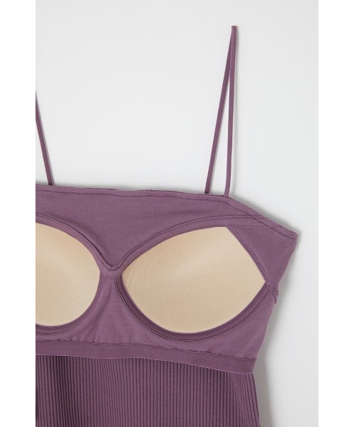 MOUSSY（マウジー）の「SQUARE RIB CAMI トップス（キャミソール・レディース・パープル/ブラック/オレンジ/オフホワイト/ダークブラウン・FREE）」の8枚目の写真