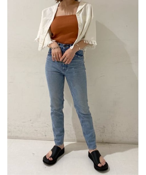 MOUSSY（マウジー）の「SQUARE RIB CAMI トップス（キャミソール・レディース・パープル/ブラック/オレンジ/オフホワイト/ダークブラウン・FREE）」の22枚目の写真