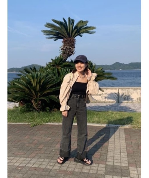 MOUSSY（マウジー）の「SQUARE RIB CAMI トップス（キャミソール・レディース・パープル/ブラック/オレンジ/オフホワイト/ダークブラウン・FREE）」の17枚目の写真