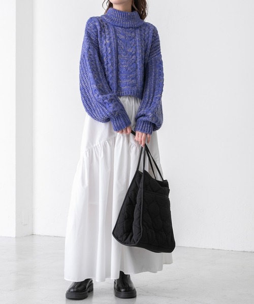 BONLECILL（ボンルシール）の「2way キルティング/キャンバス ビッグトート マザーズバッグ（トートバッグ・レディース・ブラック/ベージュ/カーキ/オフホワイト/キャメル/ナチュラル/ホワイト系・FREE）」の20枚目の写真