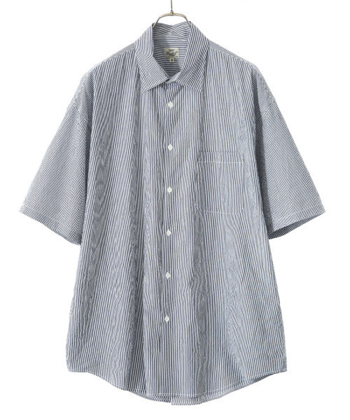 GOLD（ゴールド）の「GOLD / ゴールド：WASHER BROAD STRIPE BIG SHIRT：21A-GL38664[MUS]（シャツ/ブラウス・メンズ・ブラック/ネイビー・M/S/L）」の17枚目の写真