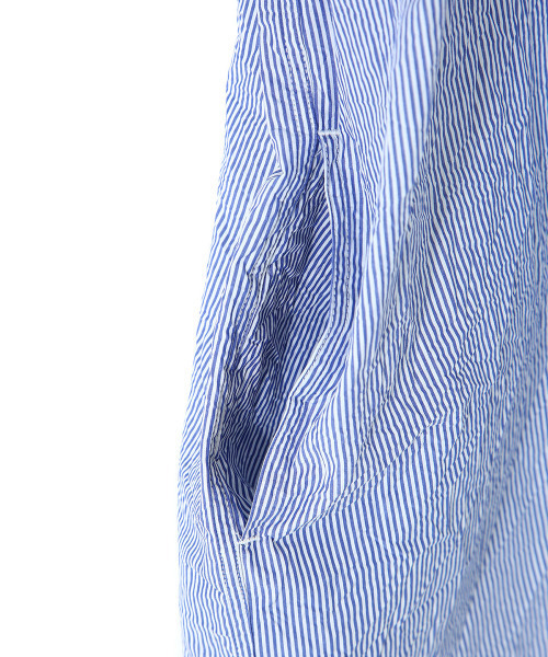 GOLD（ゴールド）の「GOLD / ゴールド：WASHER BROAD STRIPE BIG SHIRT：21A-GL38664[MUS]（シャツ/ブラウス・メンズ・ブラック/ネイビー・M/S/L）」の10枚目の写真