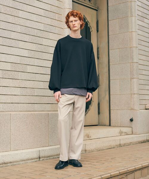 tk.TAKEO KIKUCHI（ティーケータケオキクチ）の「◆ボリュームスリーブカットソー（Tシャツ/カットソー・メンズ・ブラック/オフホワイト/ダークオレンジ/チャコールグレー・88/66）」の9枚目の写真