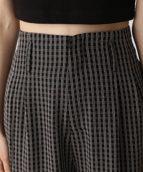 JEANASIS（ジーナシス）の「シアーチェックストレートパンツ/215763（その他パンツ・レディース・ブラック/ネイビー/グリーン・FREE）」の7枚目の写真