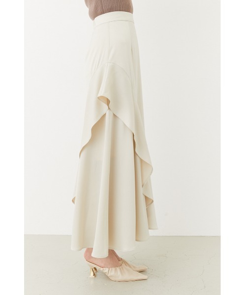 rienda（リエンダ）の「サテンフリルマーメイドスカート（スカート・レディース・ライトブルー/アイボリー/オレンジ・SMALL/MEDIUM）」の21枚目の写真