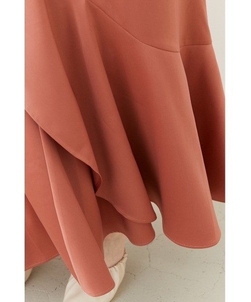 rienda（リエンダ）の「サテンフリルマーメイドスカート（スカート・レディース・ライトブルー/アイボリー/オレンジ・SMALL/MEDIUM）」の13枚目の写真