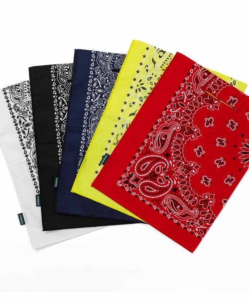 HIGHTIDE(ハイタイド)の「BANSAC バンサック バンダナバッグ エコバッグ ハンカチ ペイズリー柄(エコバッグ/サブバッグ・レディース・ホワイト/レッド/イエロー/ブラック/ネイビー・FREE)」の13枚目の写真