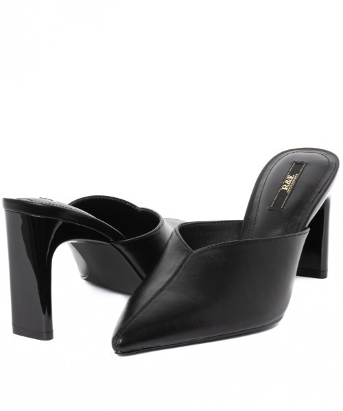 R&E（アールアンドイー）の「【21AW新作】【R&E】センターシームスティックヒールミュール（パンプス・レディース・ブラック/ブラック系その他/ベージュ系その他・22.5cm/23.5cm/24.5cm/23.0cm/24.0cm/22.0cm）」の2枚目の写真