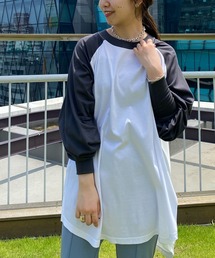 COLLAGE GALLARDAGALANTE | 【オンラインストア限定】バックサテンラグランスリーブカットソー(Tシャツ/カットソー)