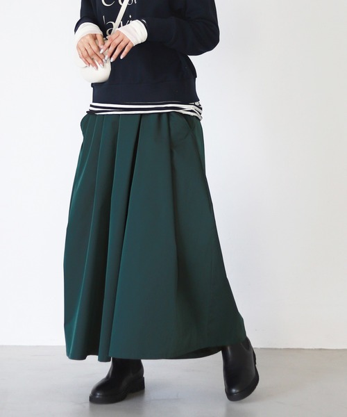 ランダムタックスカート【ウエストゴム/手洗い可能】◇（スカート  