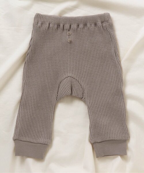 apres les cours（アプレレクール）の「ワッフル耳付きモンキーパンツ 9分丈（その他ベビーウェア・キッズ・ブラウン/ベージュ・80/70）」の6枚目の写真