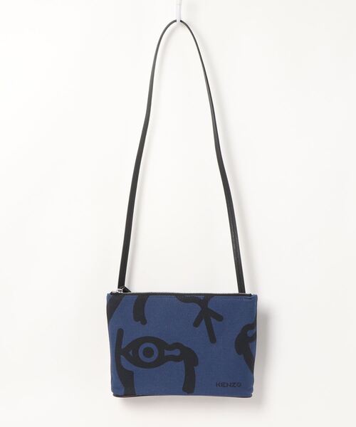 KENZO(ケンゾー)の「Kenzo Ark K-Tiger キャンバス ショルダーストラップ ポーチ(クラッチバッグ・レディース・ブラック系その他/ブルー系その他・ONE SIZE)」の2枚目の写真