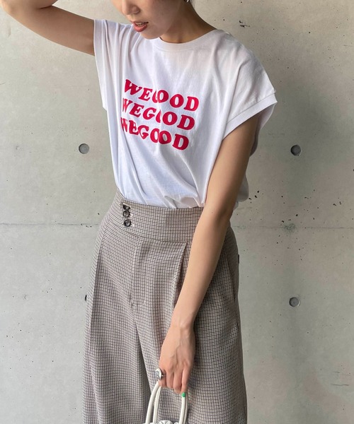 CAPRICIEUX LE'MAGE（カプリシューレマージュ）の「サスティナブルコットンTシャツ（Tシャツ/カットソー・レディース・ベージュ/ホワイト/ライトグレー・FREE）」の12枚目の写真