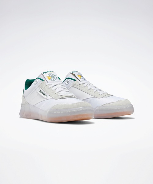 Reebok(リーボック)の「クラブシー レガシー / Club C Legacy Shoes(スニーカー・メンズ・ホワイト×グリーン・23.0cm/23.5cm/24.0cm/24.5cm/25.0cm/25.5cm/26.0cm/26.5cm/27.0cm/27.5cm/28.0cm/28.5cm/29.0cm)」の2枚目の写真