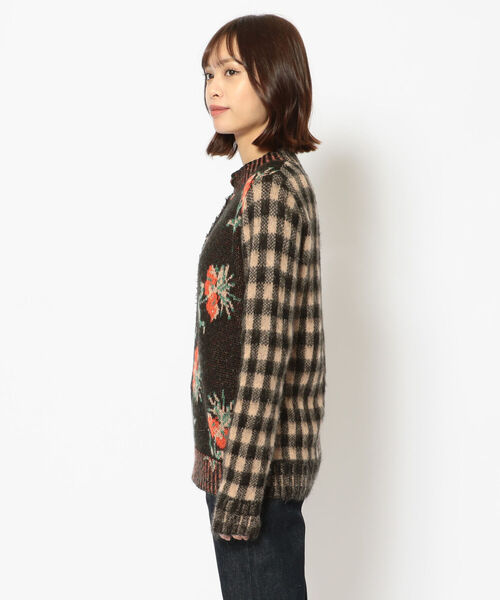 ottod'Ame（オットダム）の「ottod'Ame/オットダム/フラワーチェックニット（ニット/セーター・レディース・その他・SMALL）」の2枚目の写真