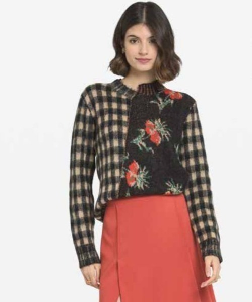 ottod'Ame（オットダム）の「ottod'Ame/オットダム/フラワーチェックニット（ニット/セーター・レディース・その他・SMALL）」の4枚目の写真