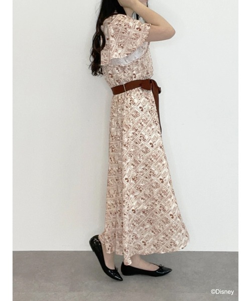 Disney（ディズニー）の「ﾐｯｷｰ&ﾐﾆｰ/総柄ﾜﾝﾋﾟｰｽ（ワンピース・レディース・ベージュ・FREE）」の15枚目の写真