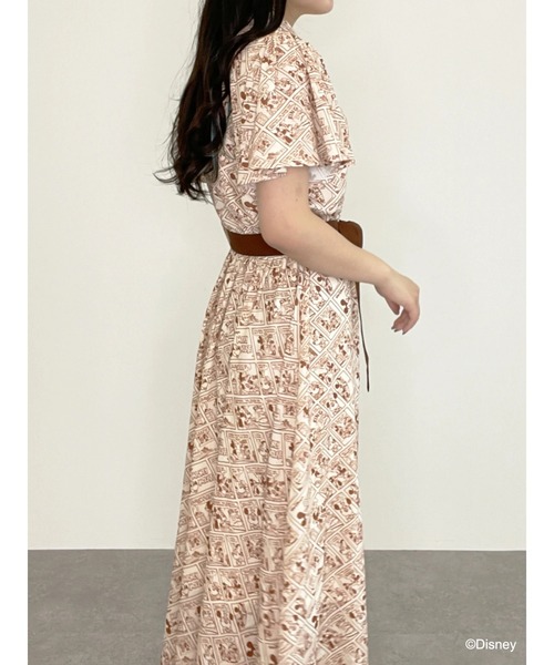 Disney（ディズニー）の「ﾐｯｷｰ&ﾐﾆｰ/総柄ﾜﾝﾋﾟｰｽ（ワンピース・レディース・ベージュ・FREE）」の7枚目の写真