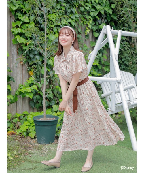 Disney（ディズニー）の「ﾐｯｷｰ&ﾐﾆｰ/総柄ﾜﾝﾋﾟｰｽ（ワンピース・レディース・ベージュ・FREE）」の10枚目の写真
