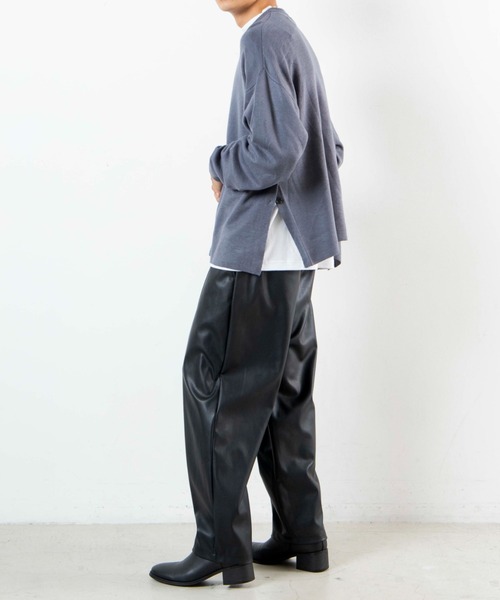 WEGO（ウィゴー）の「WEGO/ミラノリブ スリットBIGプルオーバー（ニット/セーター・メンズ・ダークグレー/ベージュ/ダークブルー・MEDIUM/LARGE）」の15枚目の写真