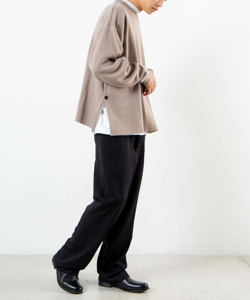 WEGO（ウィゴー）の「WEGO/ミラノリブ スリットBIGプルオーバー（ニット/セーター・メンズ・ダークグレー/ベージュ/ダークブルー・MEDIUM/LARGE）」の13枚目の写真