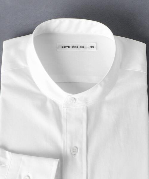 SCYE BASICS（サイベーシックス）の「＜SCYE BASICS（サイベーシックス）＞ フィンクス オックス バンドカラーシャツ（シャツ/ブラウス・メンズ・ホワイト・38/36/40）」の2枚目の写真
