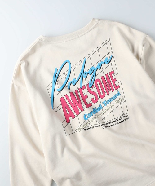 HONEYSUCKLE ROSE（ハニーサックルローズ）の「【HONEYSUCKLE ROSE】ビッグプリントスウェット（スウェット・レディース・パープル/ブラック/オフホワイト/ライトベージュ/ブルー/ホワイト・L/M）」の14枚目の写真