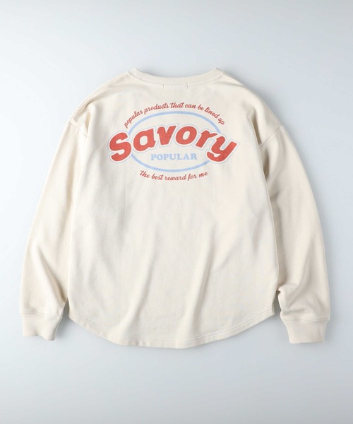 HONEYSUCKLE ROSE（ハニーサックルローズ）の「【HONEYSUCKLE ROSE】ビッグプリントスウェット（スウェット・レディース・パープル/ブラック/オフホワイト/ライトベージュ/ブルー/ホワイト・L/M）」の13枚目の写真