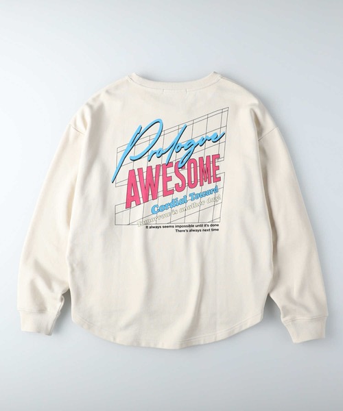 HONEYSUCKLE ROSE（ハニーサックルローズ）の「【HONEYSUCKLE ROSE】ビッグプリントスウェット（スウェット・レディース・パープル/ブラック/オフホワイト/ライトベージュ/ブルー/ホワイト・L/M）」の15枚目の写真