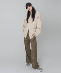FOLLOWIN（フォロウィン）の「【UNISEX】ウエストゴムコーデュロイワイドパンツ（スラックス・メンズ）」