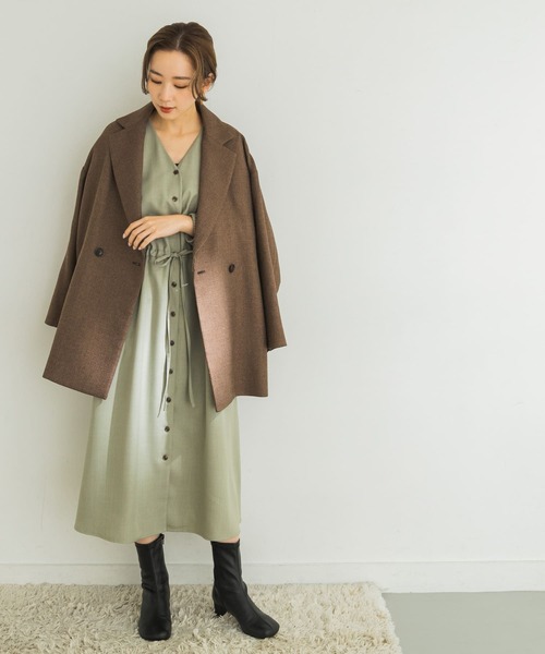 URBAN RESEARCH（アーバンリサーチ）の「ドロストワンピース（ワンピース・レディース・ベージュ/ブラック/ライトカーキ・FREE）」の14枚目の写真