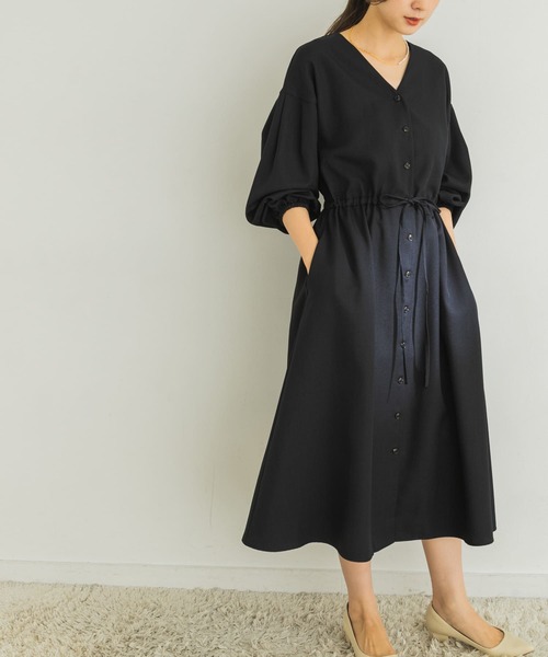 URBAN RESEARCH（アーバンリサーチ）の「ドロストワンピース（ワンピース・レディース・ベージュ/ブラック/ライトカーキ・FREE）」の15枚目の写真