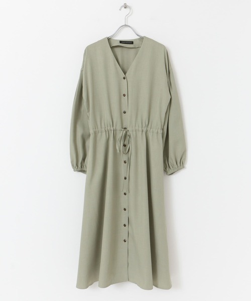 URBAN RESEARCH（アーバンリサーチ）の「ドロストワンピース（ワンピース・レディース・ベージュ/ブラック/ライトカーキ・FREE）」の22枚目の写真