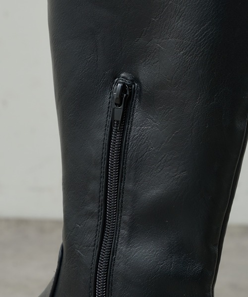 natural couture（ナチュラルクチュール）の「厚底ロングブーツ（ブーツ・レディース・ブラウン/ブラック・MEDIUM/LARGE）」の14枚目の写真