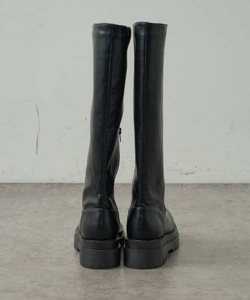 natural couture（ナチュラルクチュール）の「厚底ロングブーツ（ブーツ・レディース・ブラウン/ブラック・MEDIUM/LARGE）」の15枚目の写真