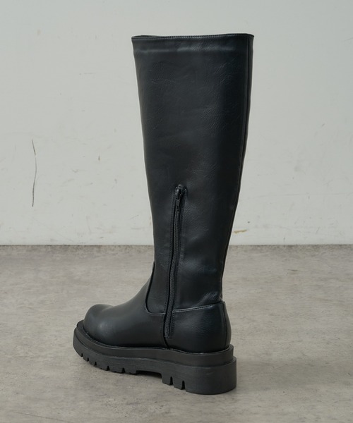 natural couture（ナチュラルクチュール）の「厚底ロングブーツ（ブーツ・レディース・ブラウン/ブラック・MEDIUM/LARGE）」の13枚目の写真