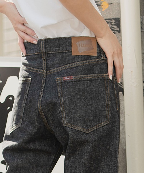 HANES（ヘインズ）の「『Hanes/ヘインズ』ベーシックレギュラーストレートデニムパンツ（デニムパンツ・メンズ・ワンウォッシュ/サックスブルー/ブルー系その他/ブラック・85/88/79/76/82）」の11枚目の写真