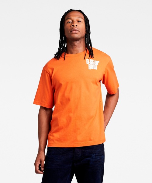 G-STAR(ジースター)の「UNISEX RADIO CHEST BOXY T-SHIRT/ビッグシルエット/オーバーサイズ(Tシャツ/カットソー・メンズ・オレンジ・X-LARGE/LARGE/MEDIUM/SMALL/X-SMALL)」の8枚目の写真